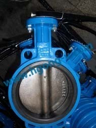DIN/API ductile iron wafer butterfly valve